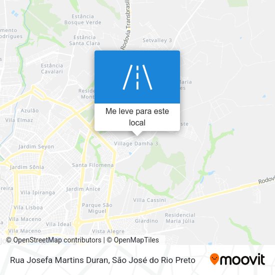 Rua Josefa Martins Duran mapa