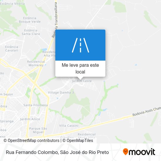 Rua Fernando Colombo mapa