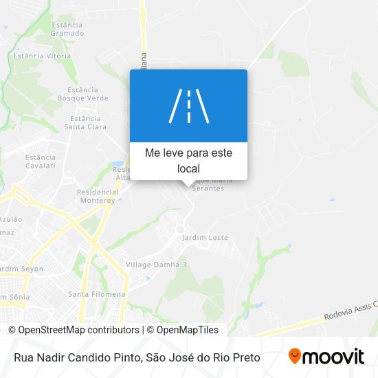Rua Nadir Candido Pinto mapa
