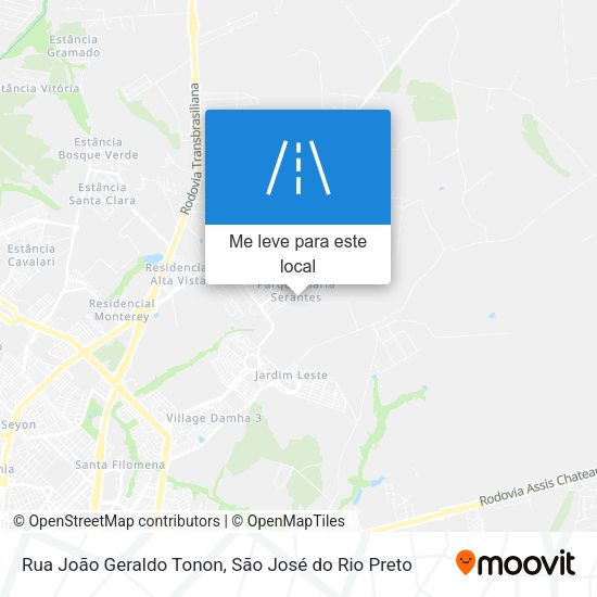 Rua João Geraldo Tonon mapa
