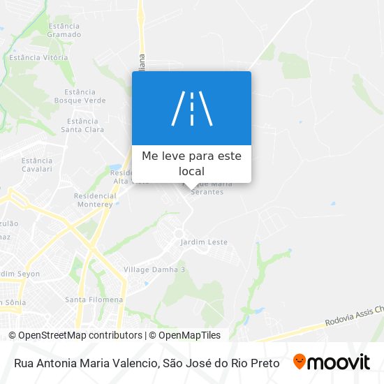 Rua Antonia Maria Valencio mapa