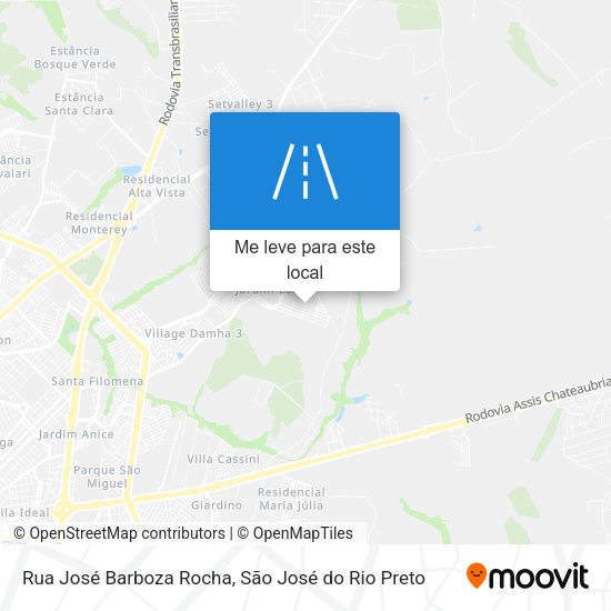 Rua José Barboza Rocha mapa