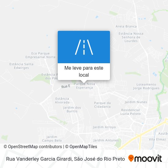 Rua Vanderley Garcia Girardi mapa