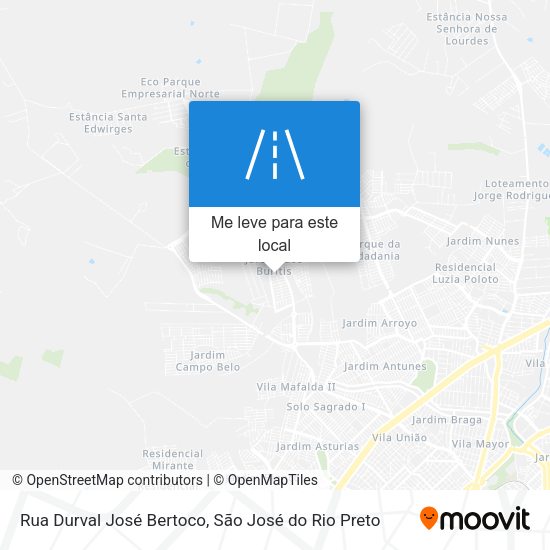 Rua Durval José Bertoco mapa