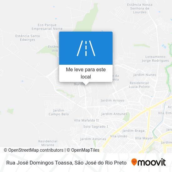 Rua José Domingos Toassa mapa