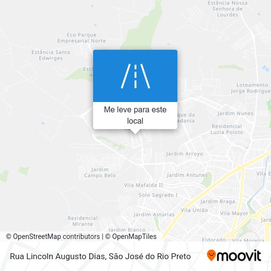 Rua Lincoln Augusto Dias mapa