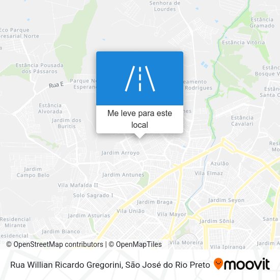Rua Willian Ricardo Gregorini mapa
