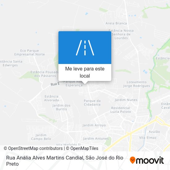 Rua Anália Alves Martins Candial mapa