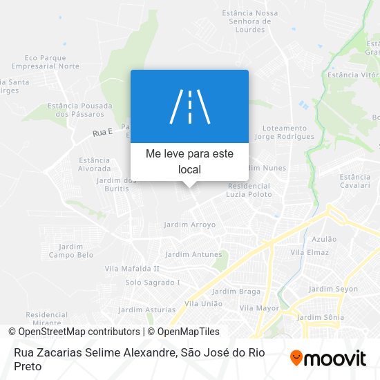 Rua Zacarias Selime Alexandre mapa
