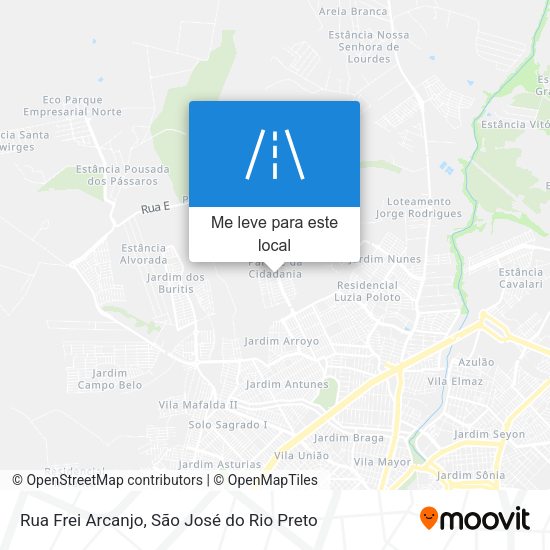 Rua Frei Arcanjo mapa