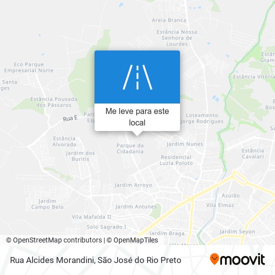 Rua Alcides Morandini mapa