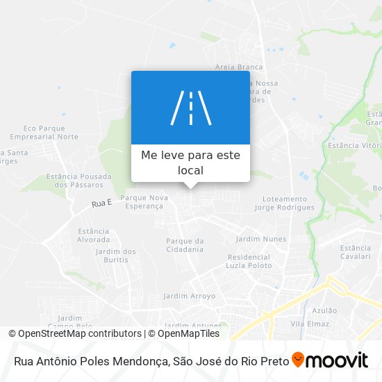 Rua Antônio Poles Mendonça mapa