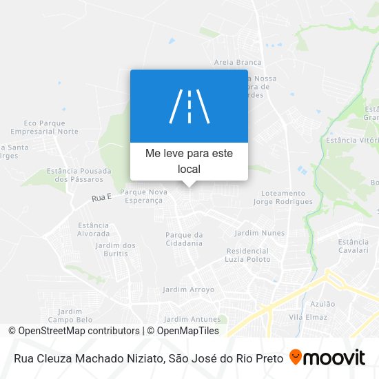 Rua Cleuza Machado Niziato mapa