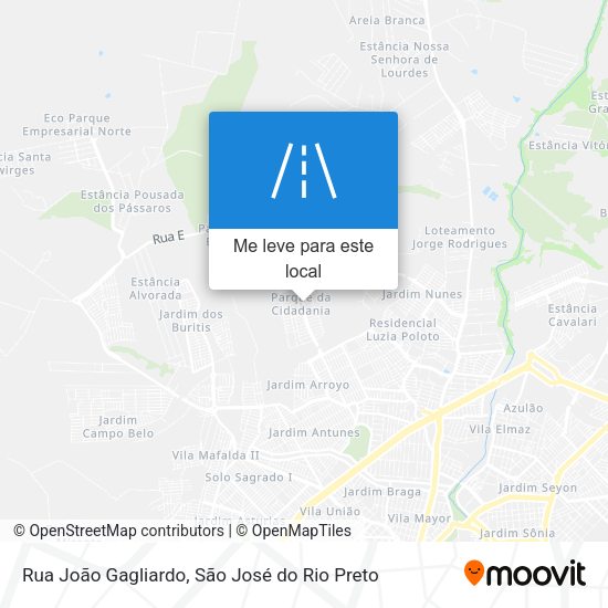 Rua João Gagliardo mapa