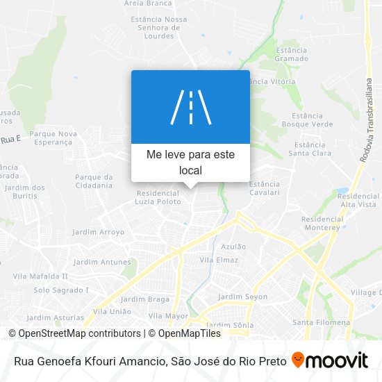 Rua Genoefa Kfouri Amancio mapa