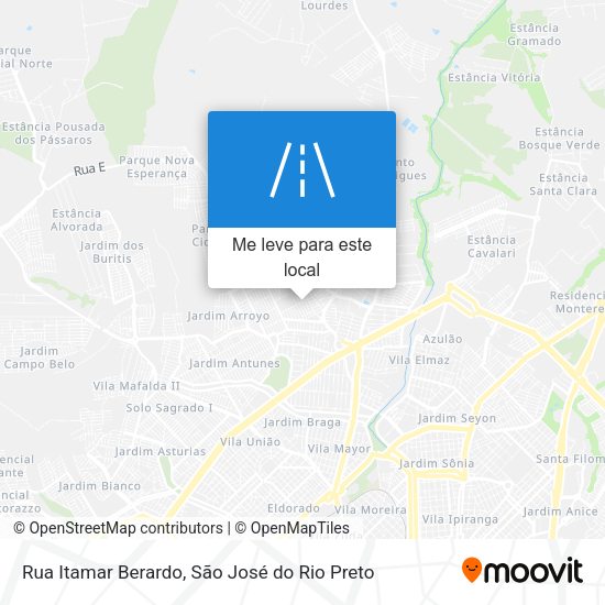 Rua Itamar Berardo mapa