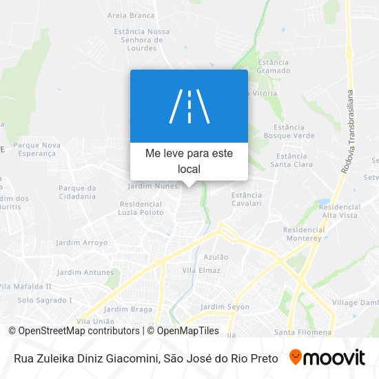 Rua Zuleika Diniz Giacomini mapa