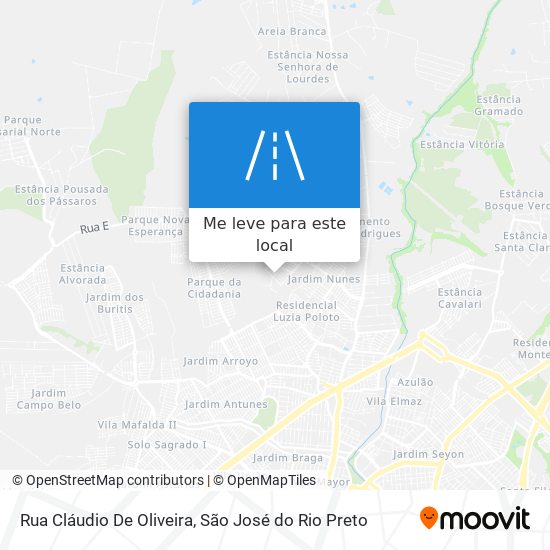 Rua Cláudio De Oliveira mapa