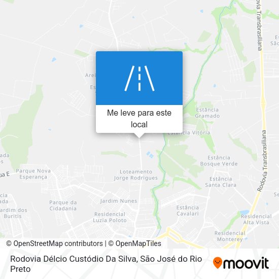 Rodovia Délcio Custódio Da Silva mapa