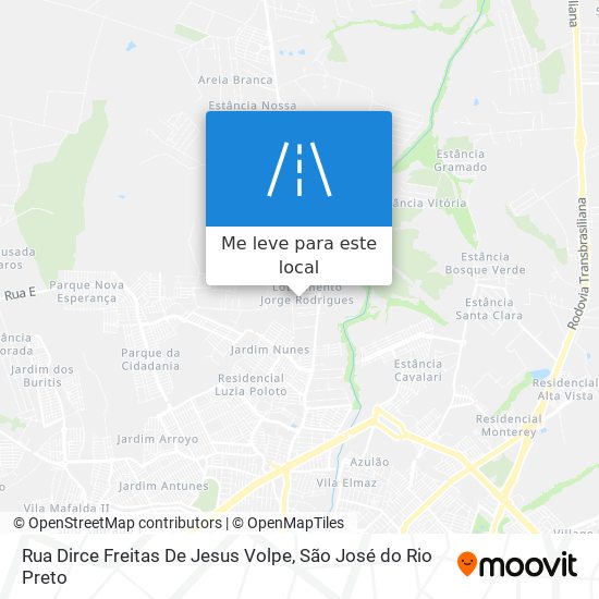 Rua Dirce Freitas De Jesus Volpe mapa