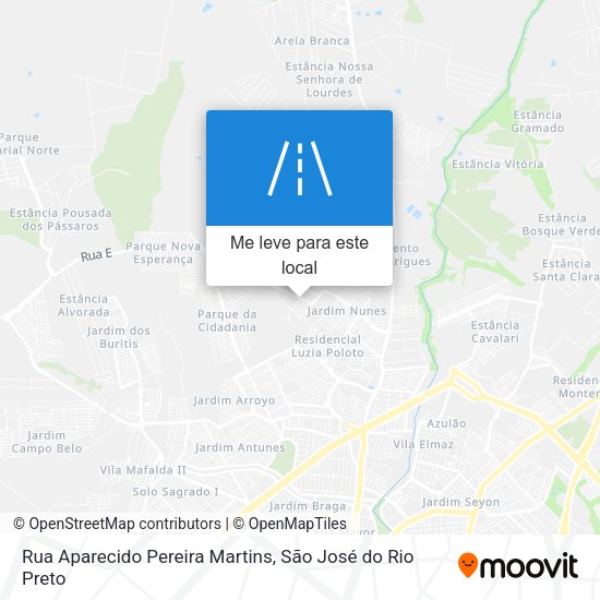 Rua Aparecido Pereira Martins mapa