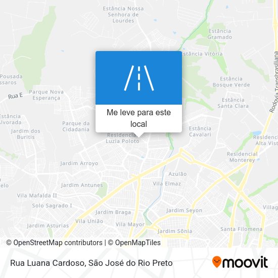 Rua Luana Cardoso mapa
