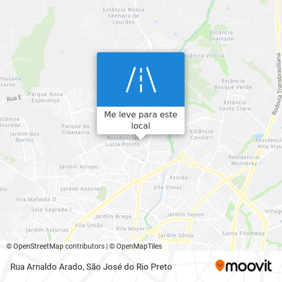 Rua Arnaldo Arado mapa