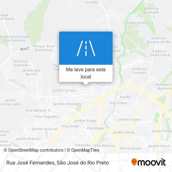 Rua José Fernandes mapa