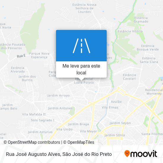 Rua José Augusto Alves mapa