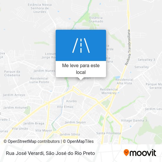 Rua José Verardi mapa
