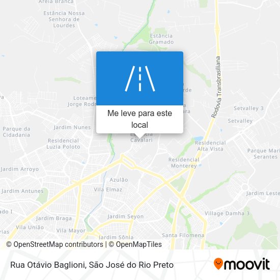 Rua Otávio Baglioni mapa