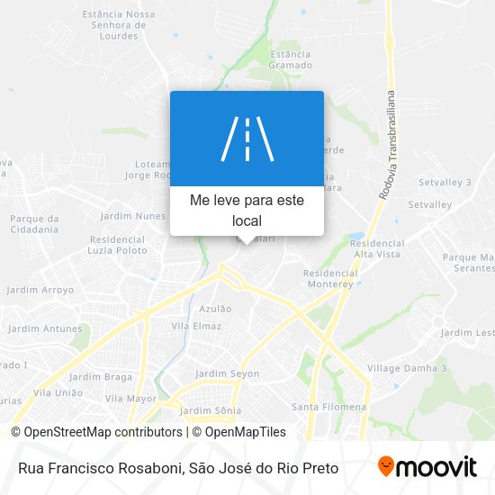 Rua Francisco Rosaboni mapa