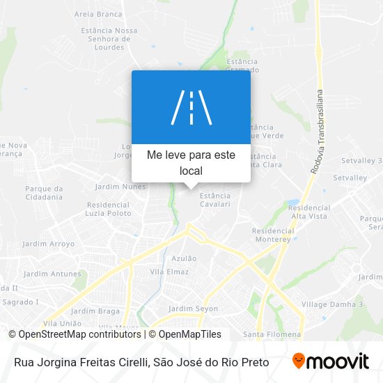 Rua Jorgina Freitas Cirelli mapa