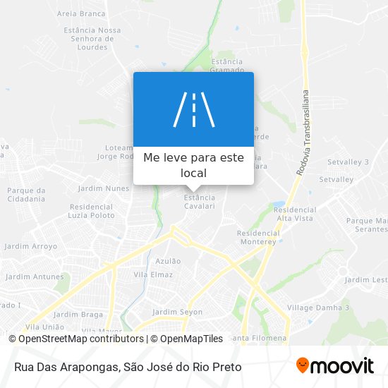 Rua Das Arapongas mapa