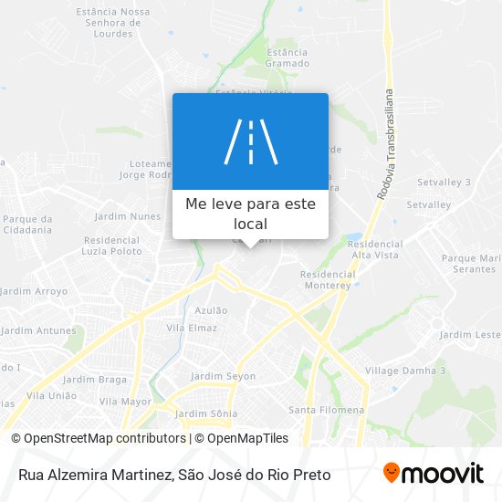 Rua Alzemira Martinez mapa