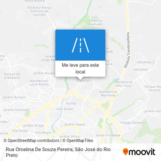 Rua Orcelina De Souza Pereira mapa