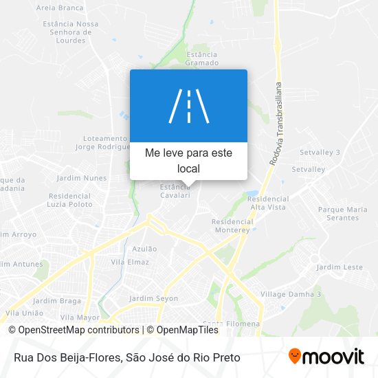 Rua Dos Beija-Flores mapa