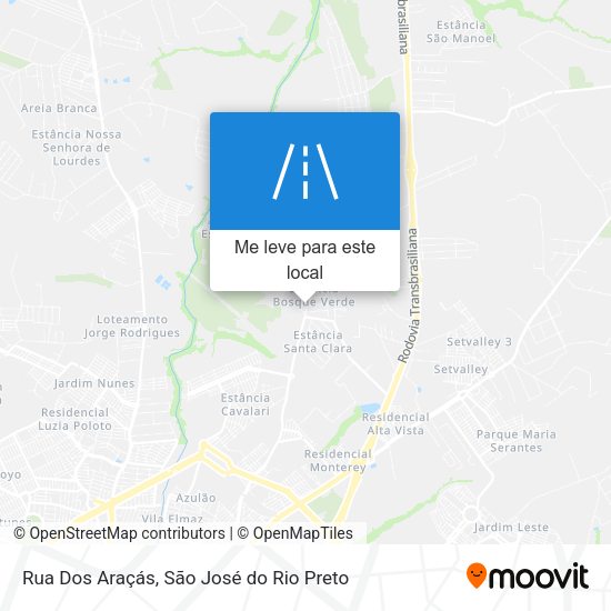 Rua Dos Araçás mapa