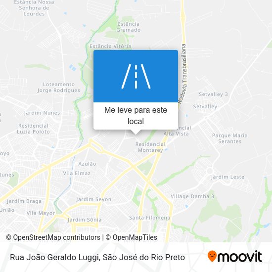 Rua João Geraldo Luggi mapa