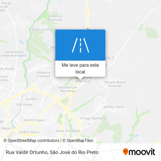 Rua Valdir Ortunho mapa
