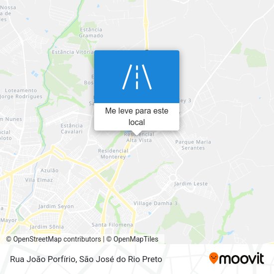 Rua João Porfírio mapa