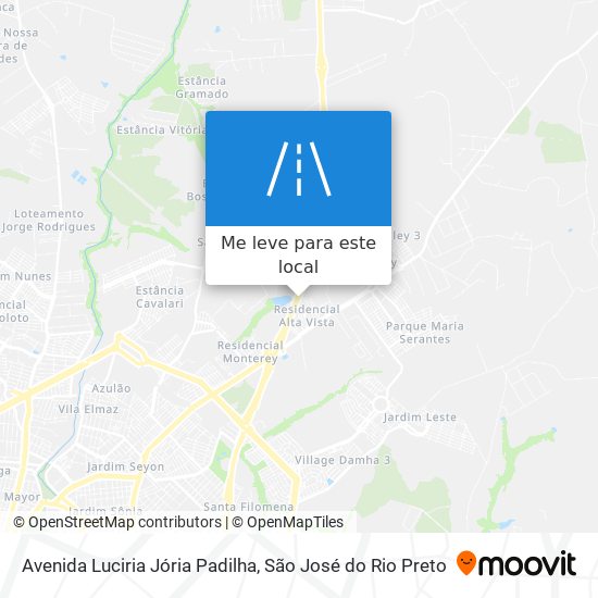 Avenida Luciria Jória Padilha mapa