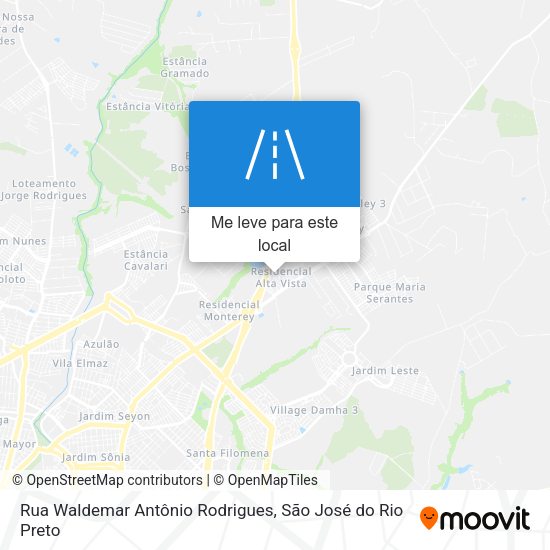 Rua Waldemar Antônio Rodrigues mapa