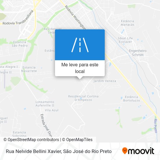 Rua Nelvide Bellini Xavier mapa