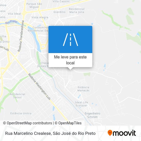 Rua Marcelino Crealese mapa