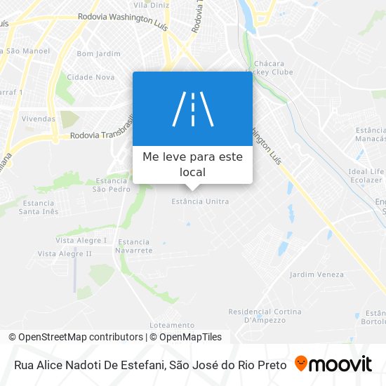 Rua Alice Nadoti De Estefani mapa
