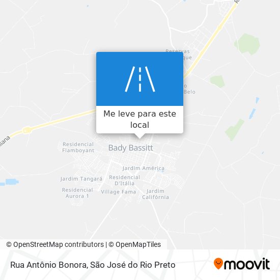 Rua Antônio Bonora mapa