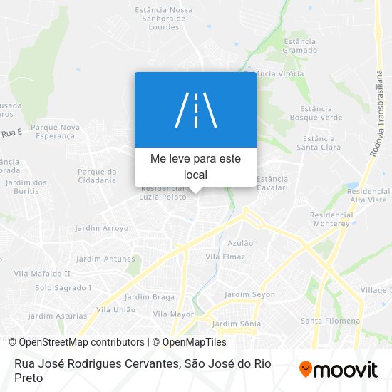 Rua José Rodrigues Cervantes mapa