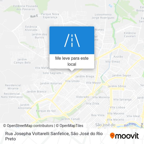 Rua Josepha Voltarelli Sanfelice mapa