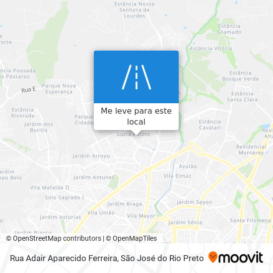 Rua Adair Aparecido Ferreira mapa